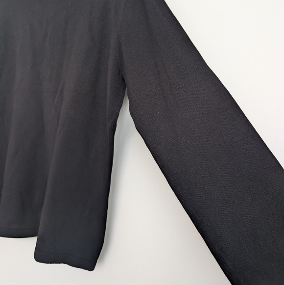 Vintage Leather Trim Alfani Black Long Sleeve Snap Button Polo Shirt Sz L - Picture 14 of 15